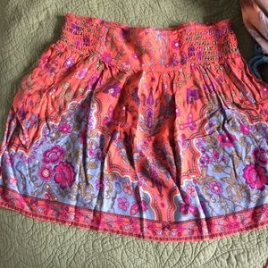 Cute Boho Skirt Flower Pattern